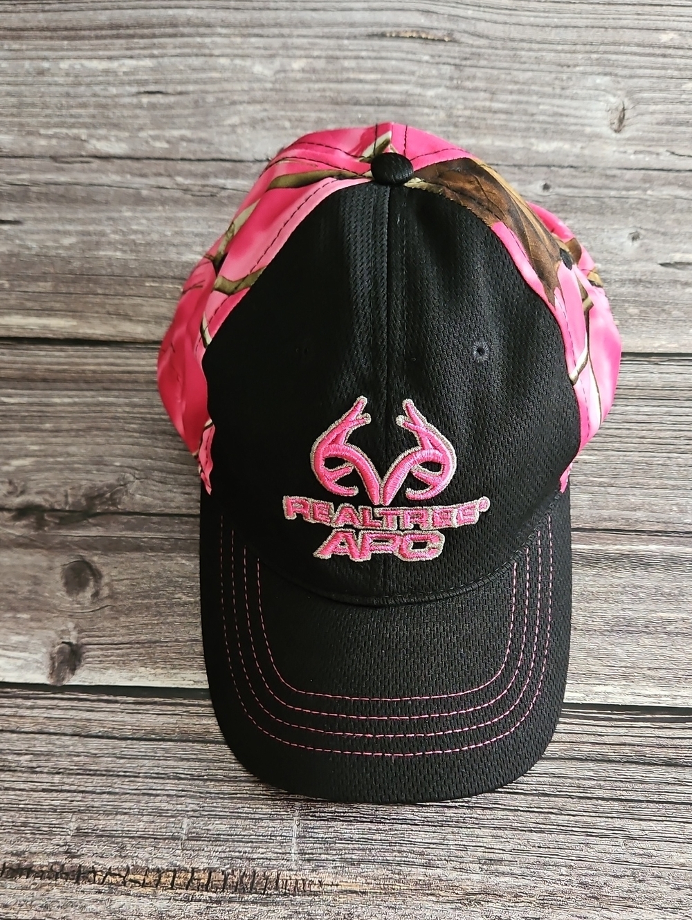 Realtree Pink & Black Camo Women's Baseball Hat